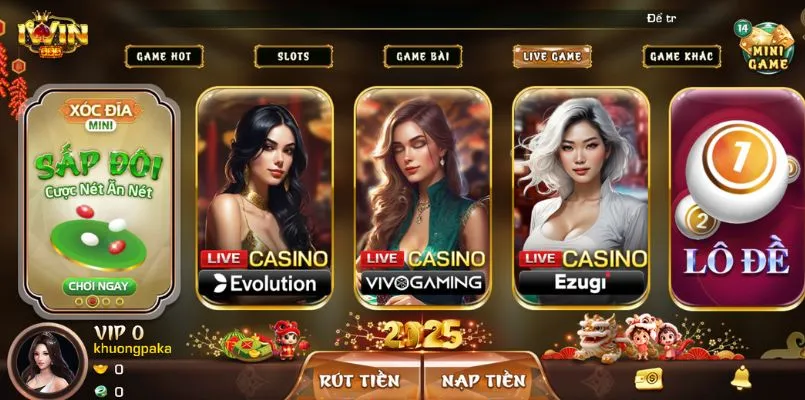 Sảnh live casino đẳng cấp